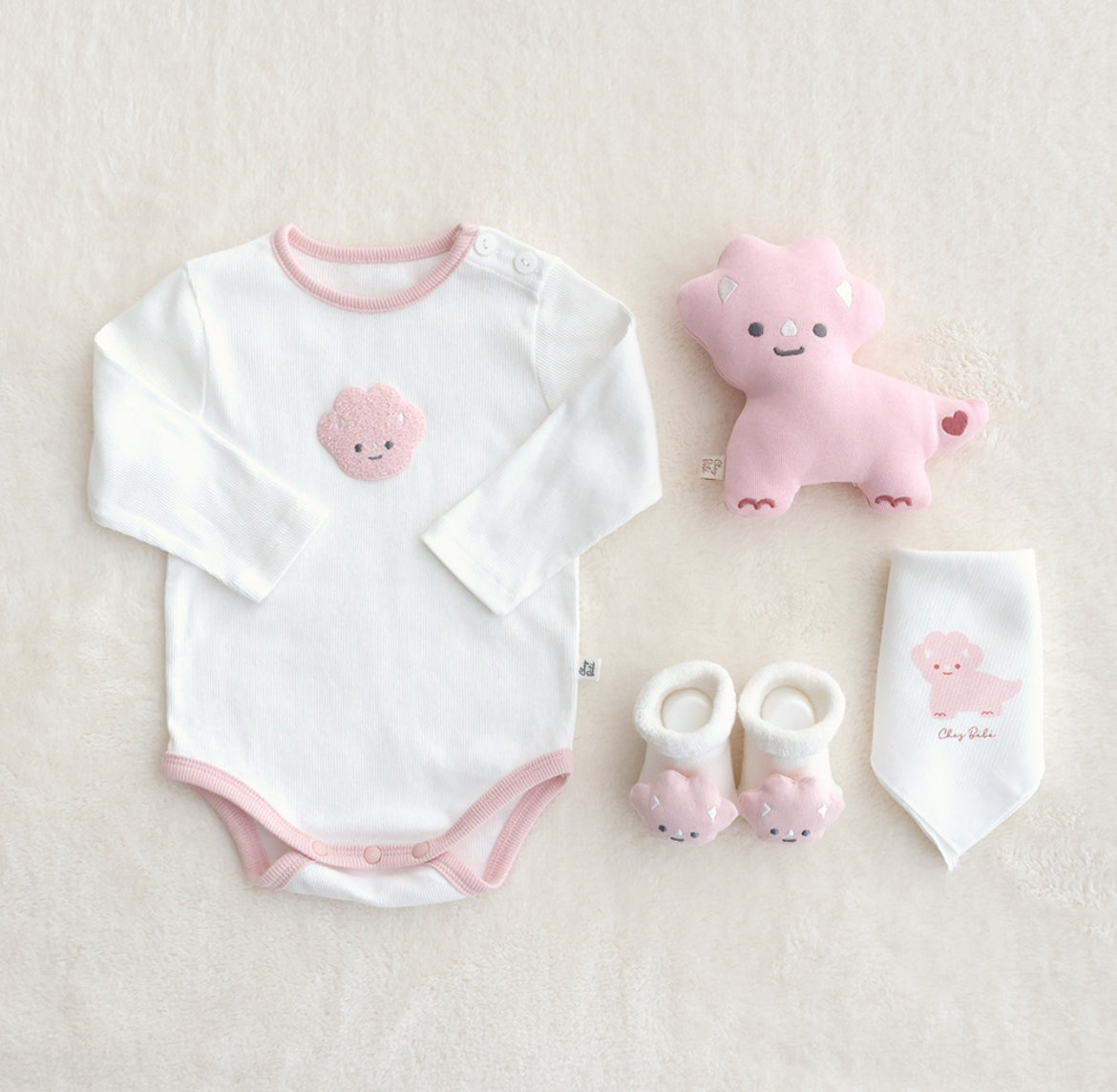 韓國製柔軟嬰兒連身衣包屁衣 Long sleeve Soft Baby Bodysuit