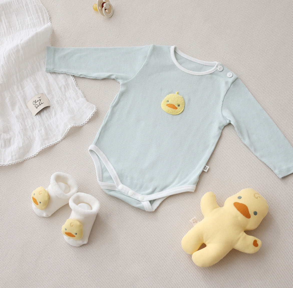 韓國製柔軟嬰兒連身衣包屁衣 Long sleeve Soft Baby Bodysuit