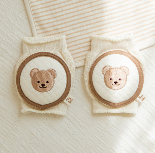 純棉刺繡幼兒雙重氣墊學爬行護膝 Toddler Embroidery Knees Pad