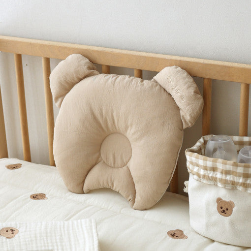 熊熊純棉透氣枕頭 Bear Baby Flat Pillow