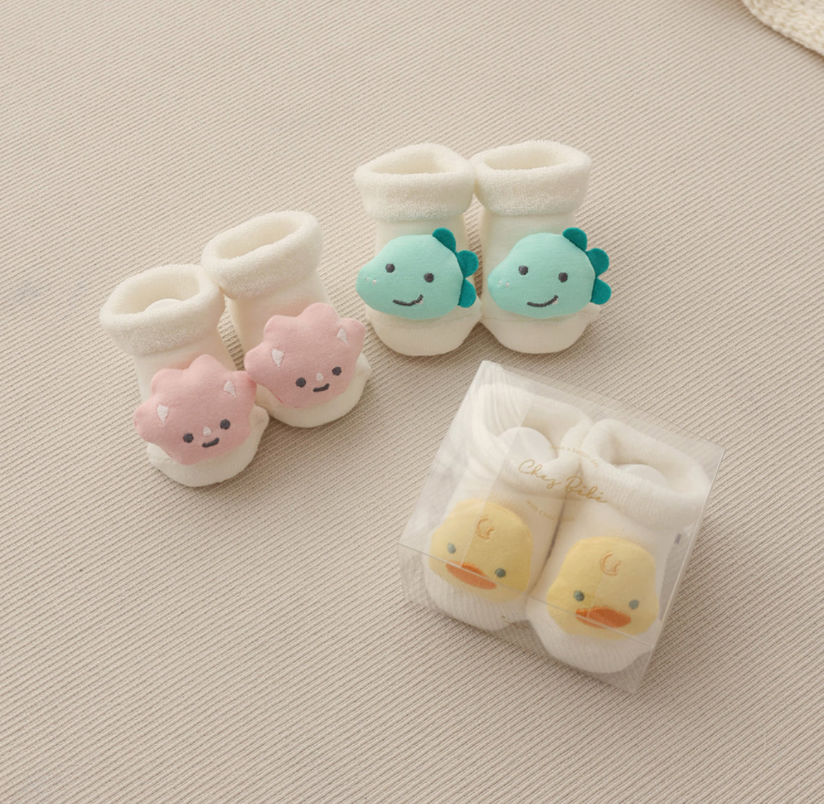 初生寶寶公仔襪禮盒裝 Newborn baby socks giftbox