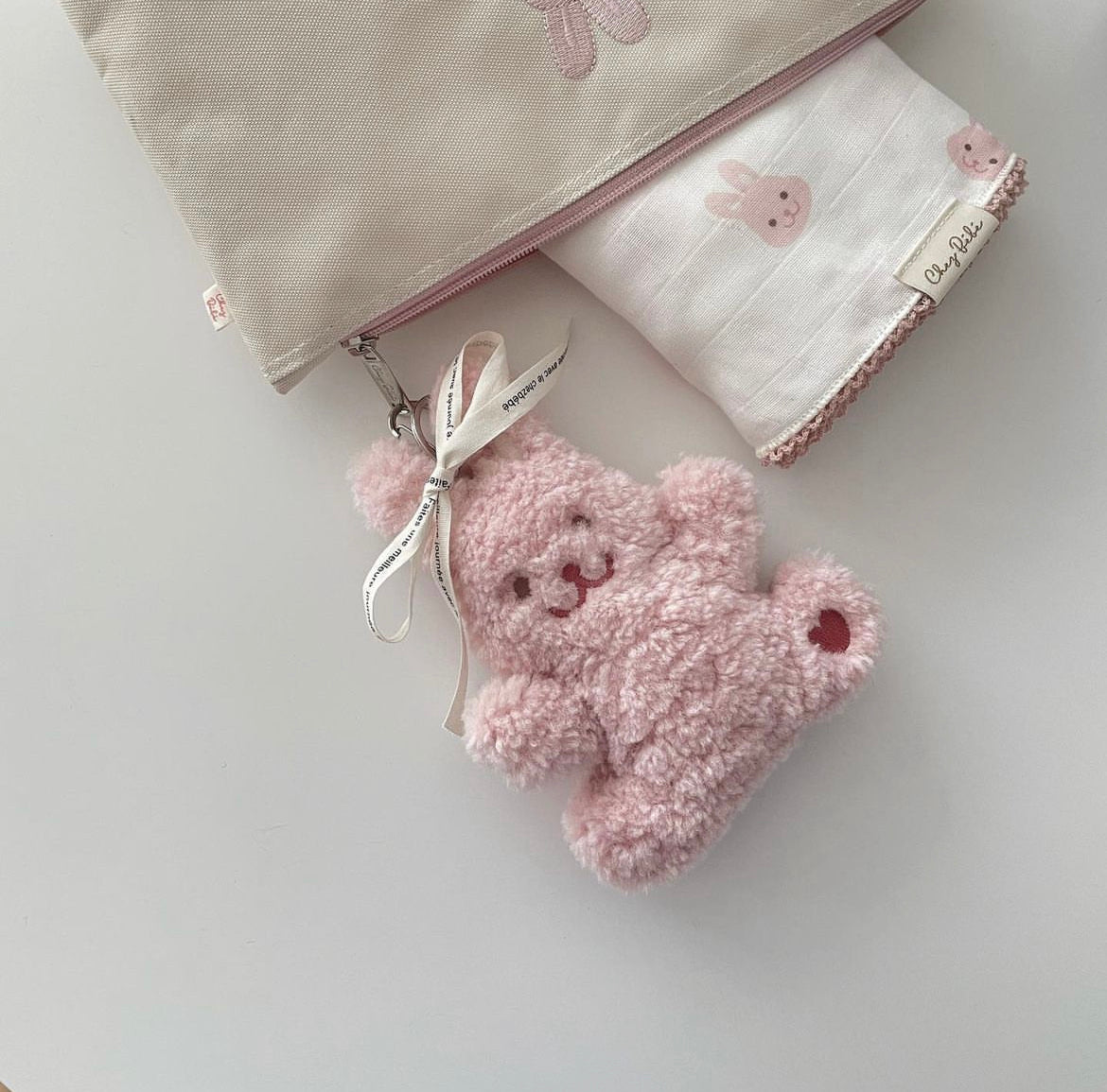 Chezbebe Teddy Bunny Keyring 韓國製毛公仔鎖匙扣