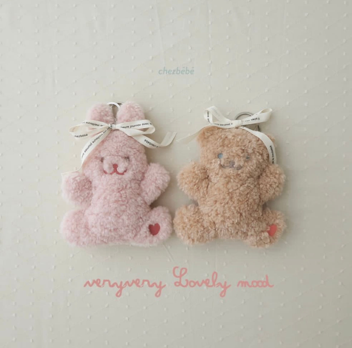 Chezbebe Teddy Bunny Keyring 韓國製毛公仔鎖匙扣