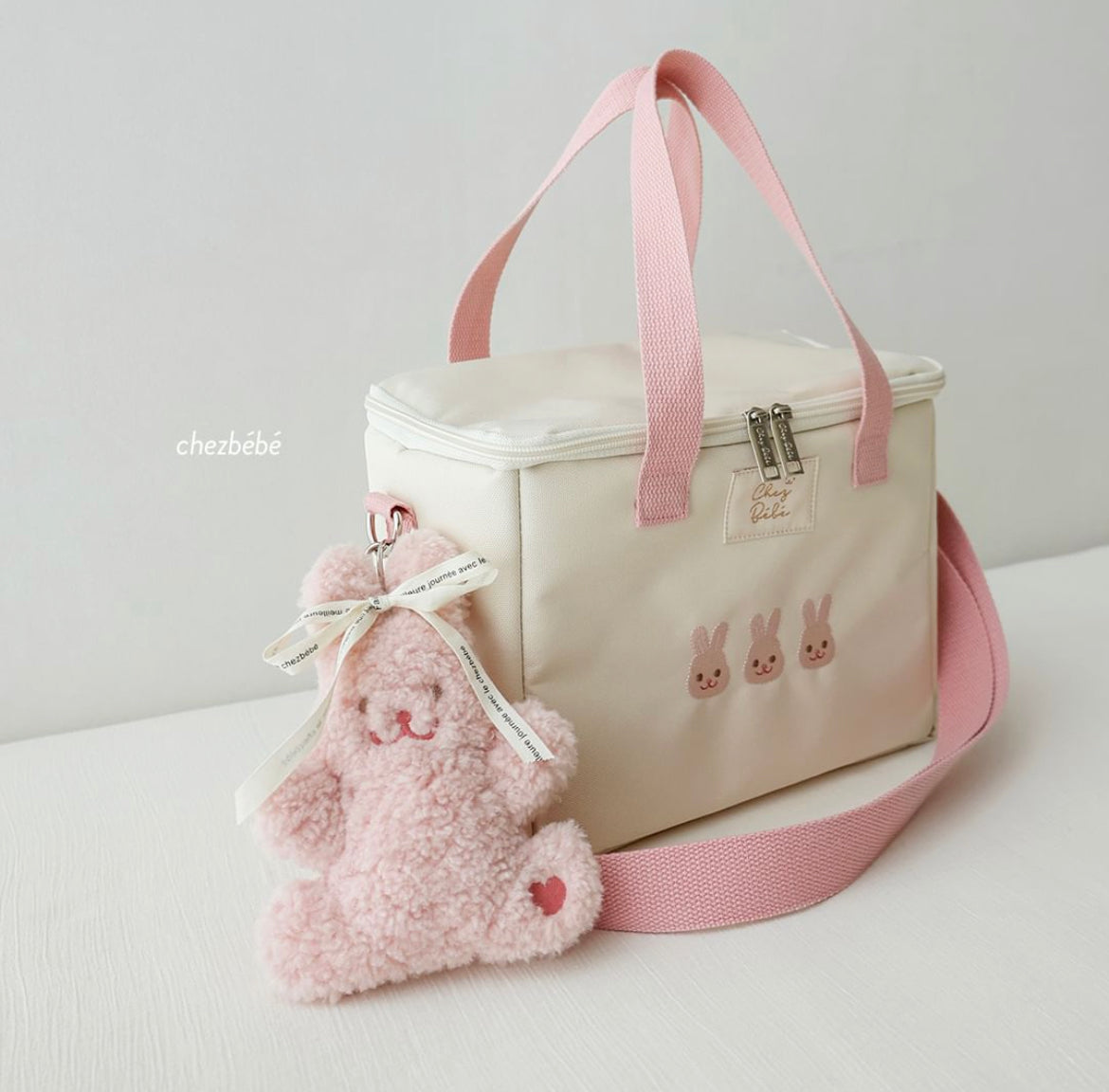 Chezbebe Teddy Bunny Keyring 韓國製毛公仔鎖匙扣