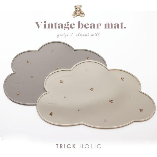 日本復古熊熊矽膠食物餐墊 Vintage Bear Silicone Mat