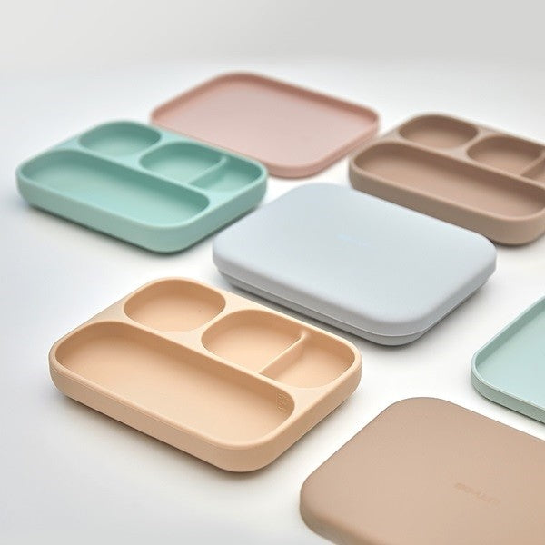 嬰兒矽膠餐盤連蓋 Silicone Tray Suction Plate with Lid