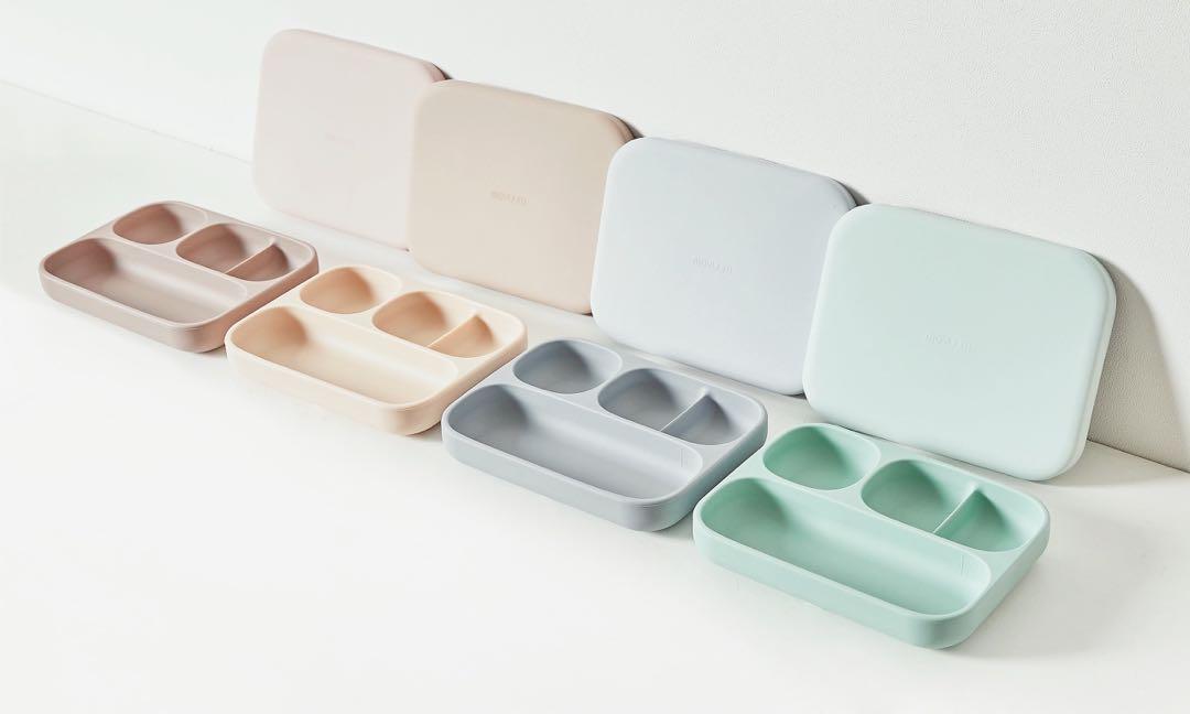 嬰兒矽膠餐盤連蓋 Silicone Tray Suction Plate with Lid