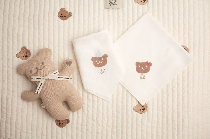 韓國高質圖案紗巾8件套(限時額外多送1條♥︎) Chezbebe Cotton Handkerchief Set