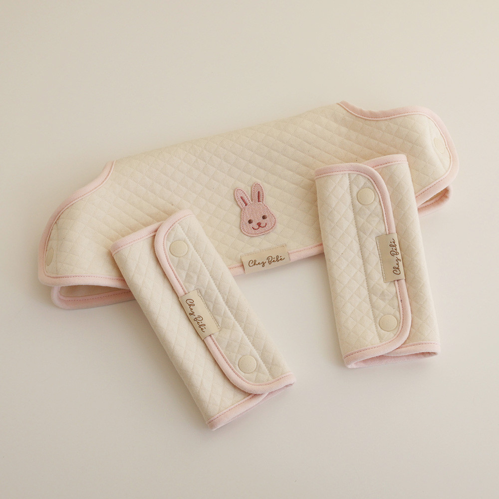 有機棉嬰兒孭帶咬咬圍巾套裝 ♡ Organic Baby Teething Pads Bib Set