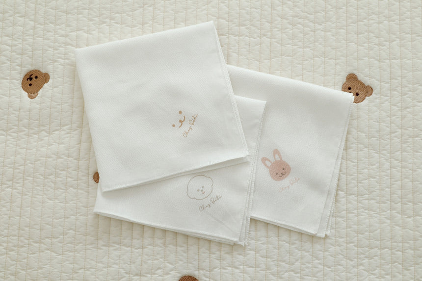 韓國高質圖案紗巾8件套(限時額外多送1條♥︎) Chezbebe Cotton Handkerchief Set