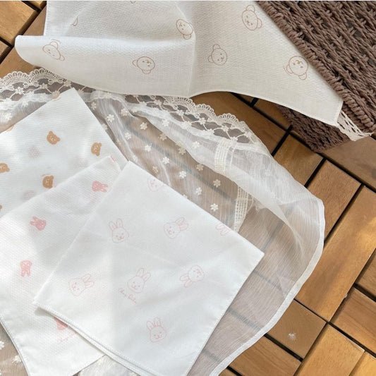 韓國高質圖案紗巾8件套(限時額外多送1條♥︎) Chezbebe Cotton Handkerchief Set